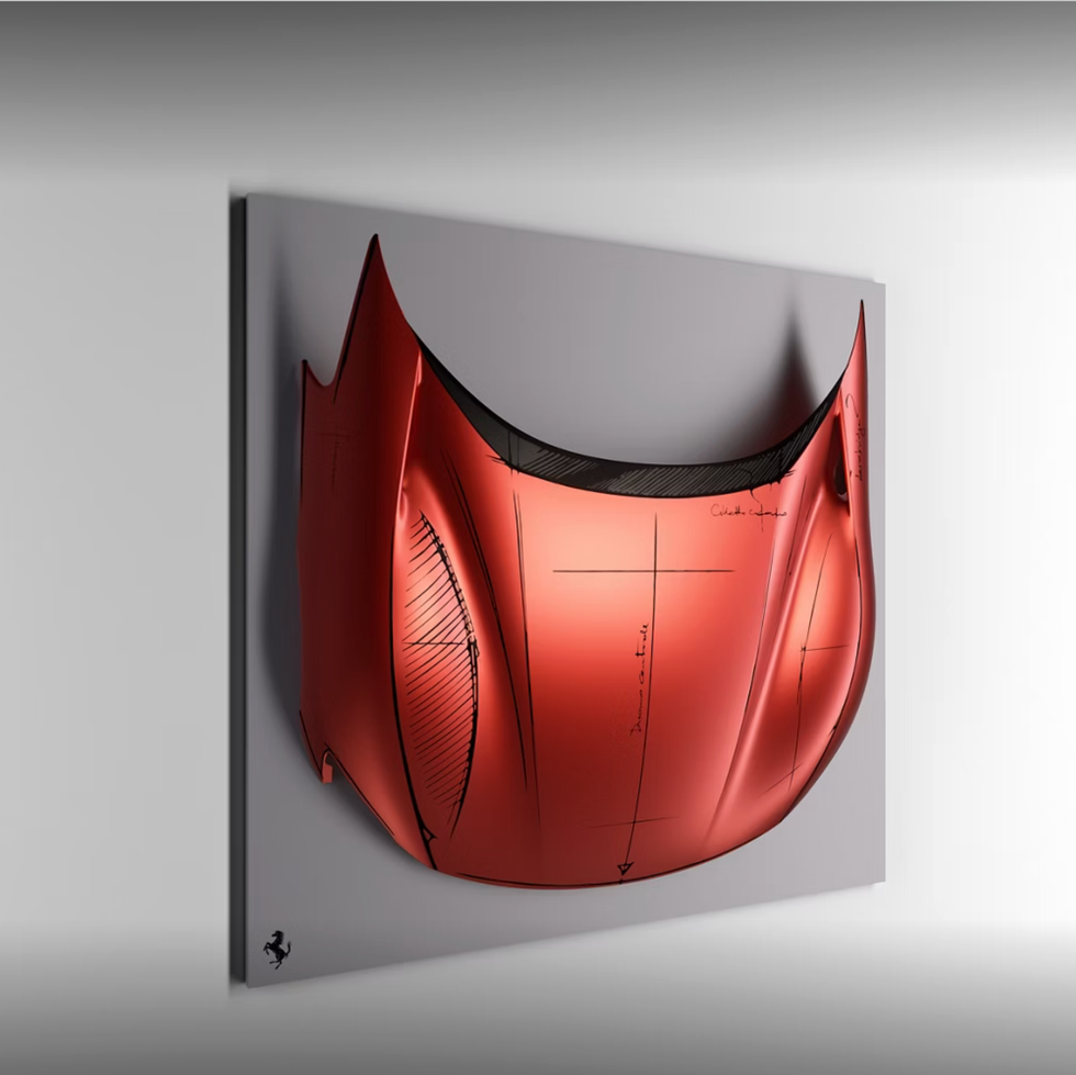 Ferrari представила коллекцию «Sketch Body»: кузовные панели с оригинальными эскизами дизайнера
